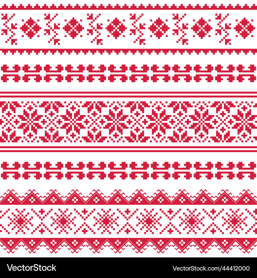 Ukrainian folk art vyshyvanka seamless pattern Ukrainian folk art vyshyvanka seamless pattern vector image