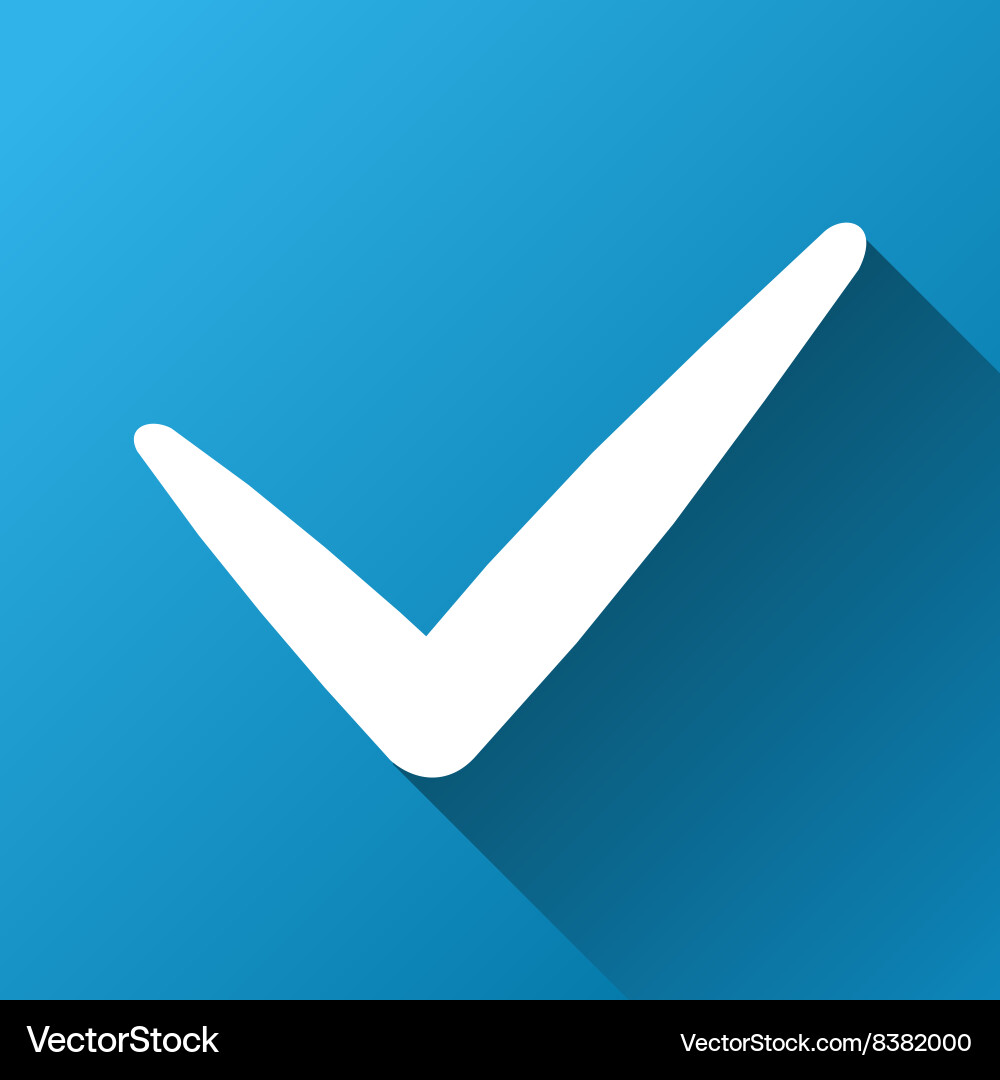 Valid gradient square icon vector image