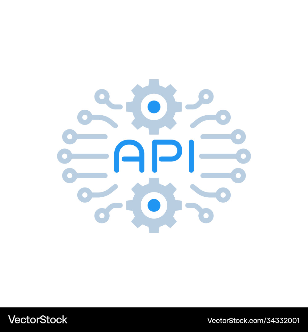 API Technology Icon vector image