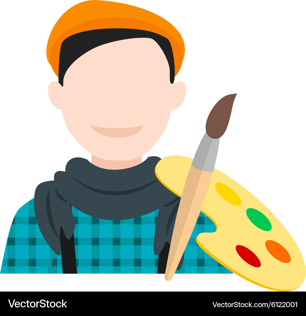 Artist male Vector Image