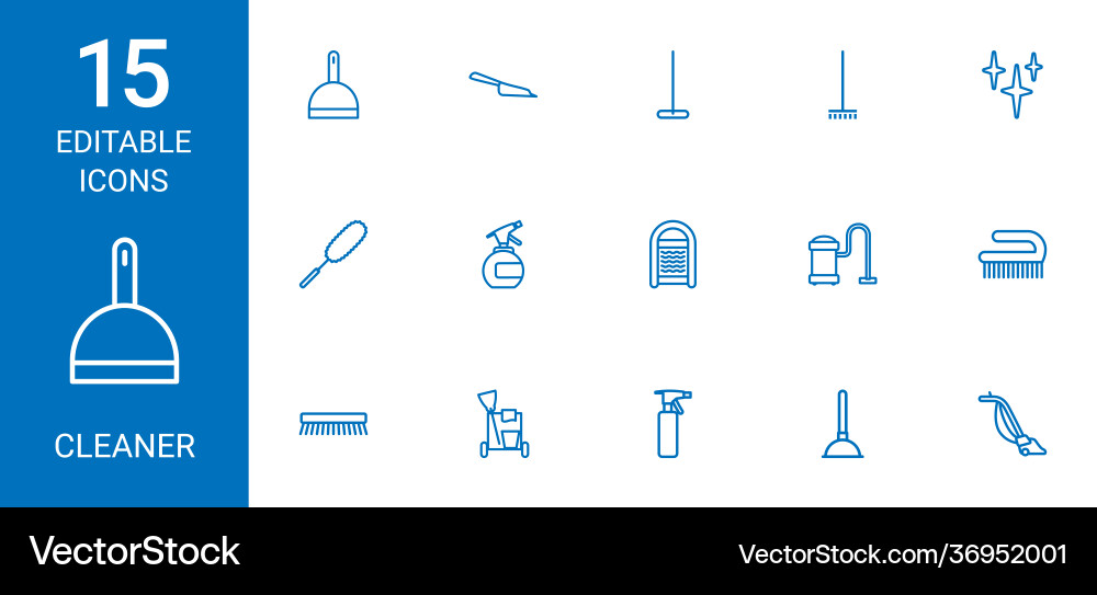 Cleaner icons Vector Image