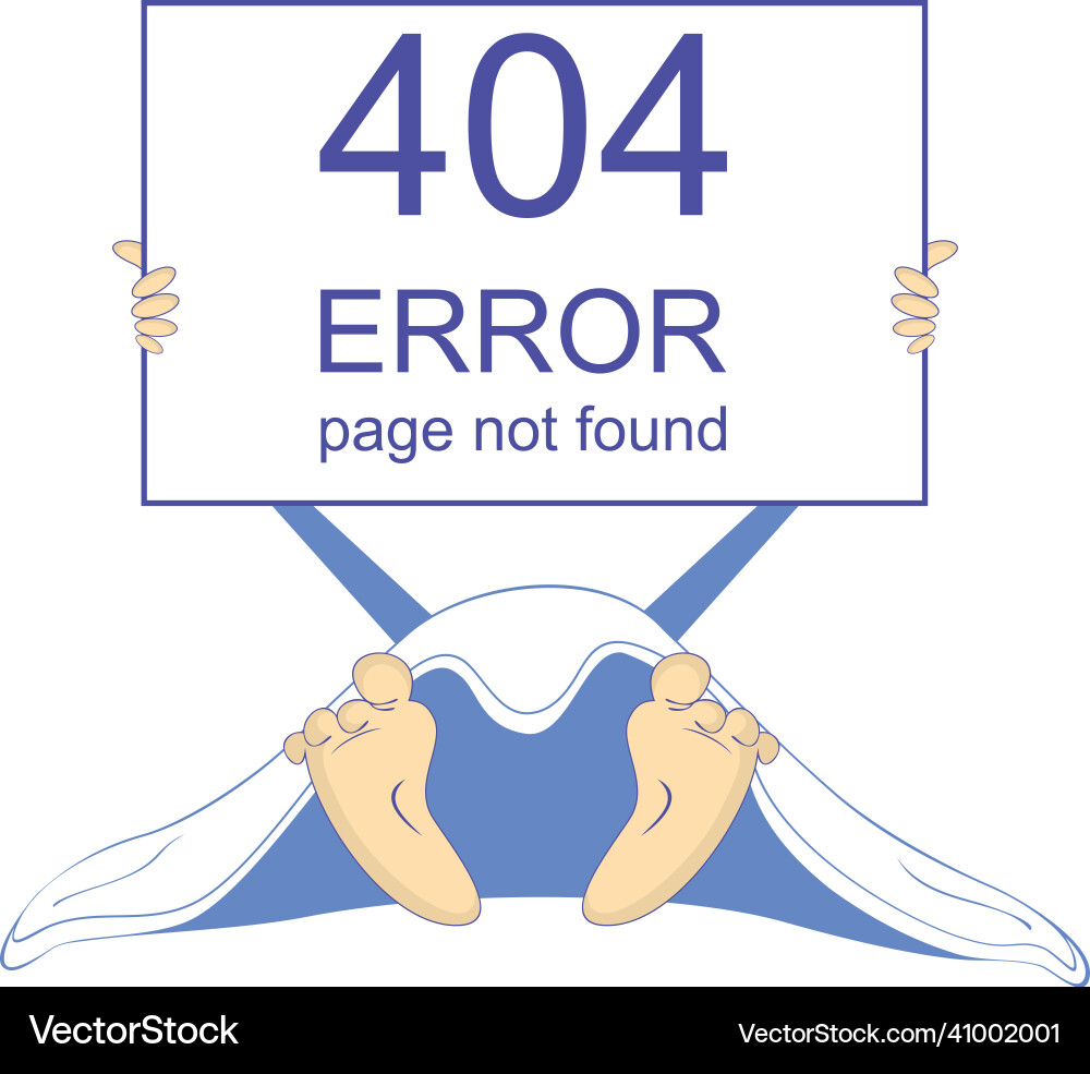Error 404 page not found concept webpage banner Error 404 page not found concept webpage banner vector image