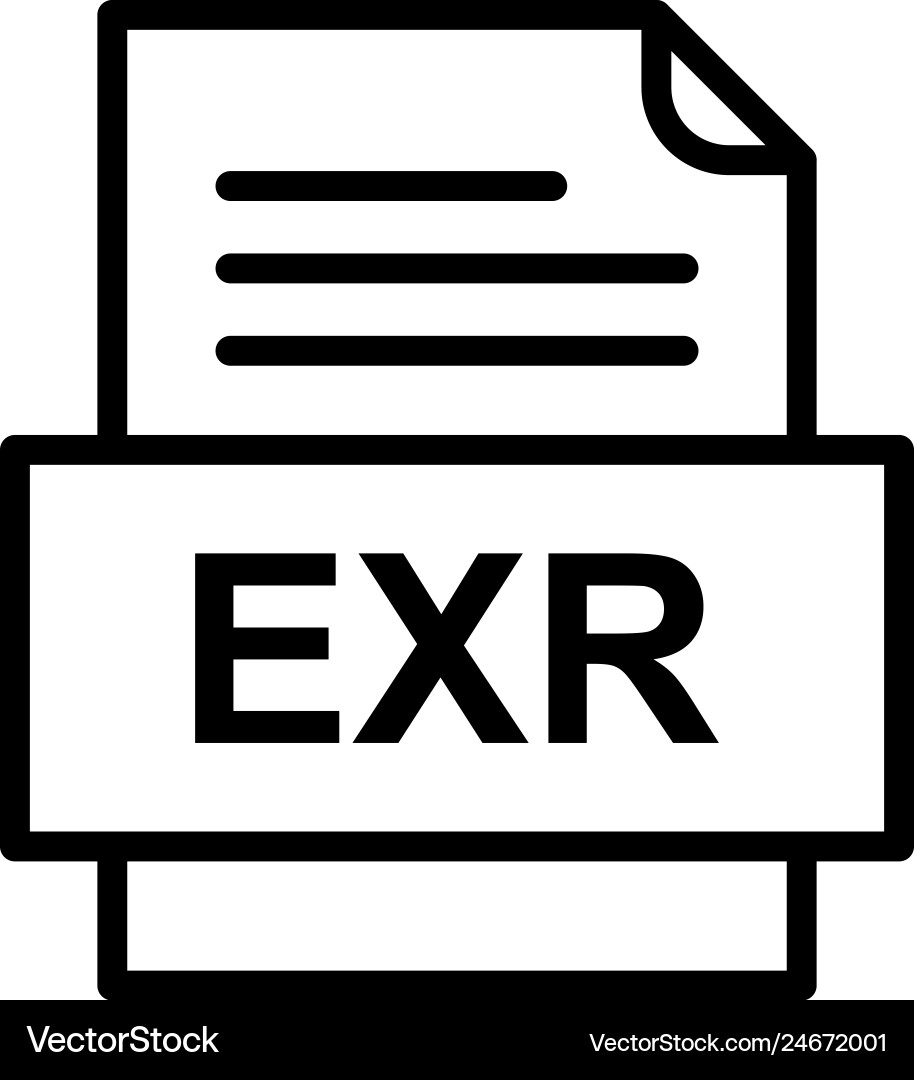 Exr file document icon vector image