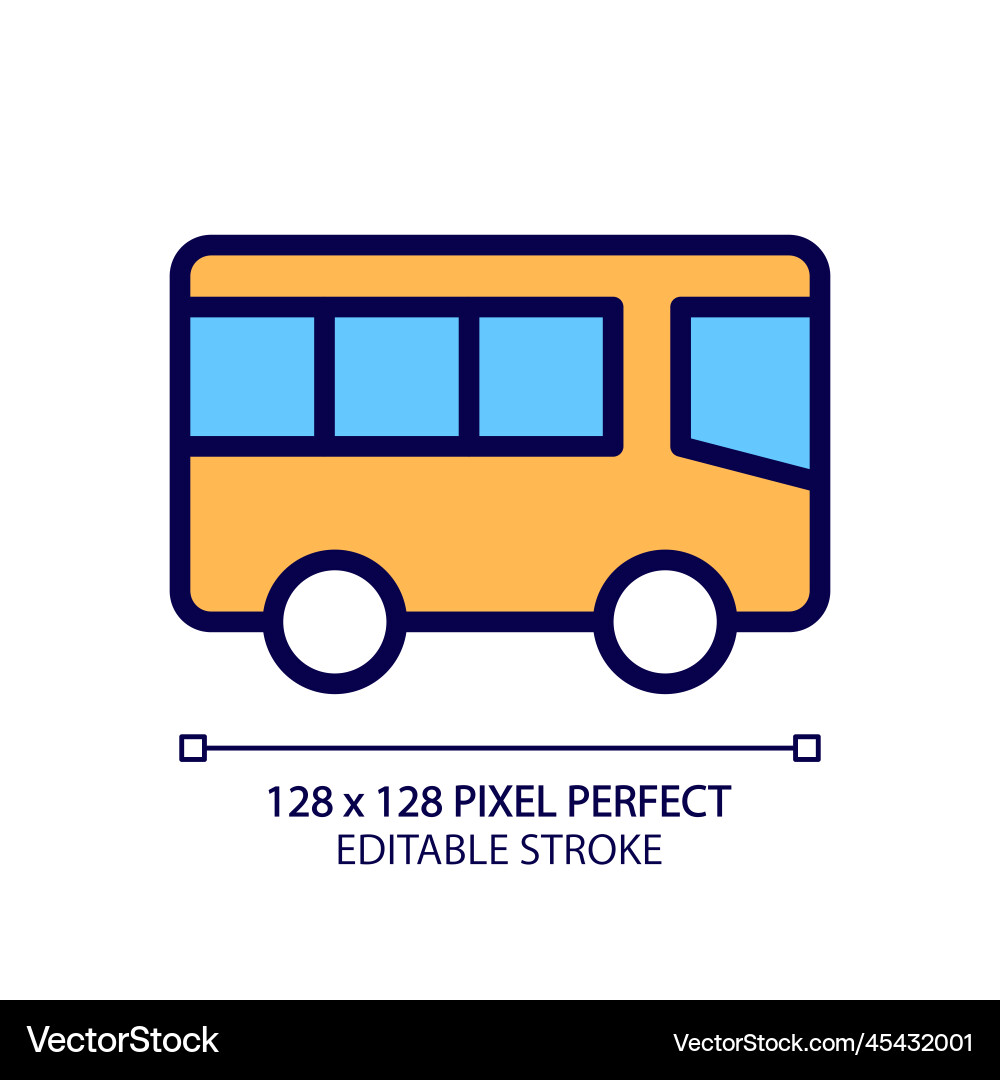 Öffentlicher Transport Pixel perfekte rgb Farbe Symbol Öffentlicher Transport Pixel perfekte rgb Farbe Symbol vektorbild