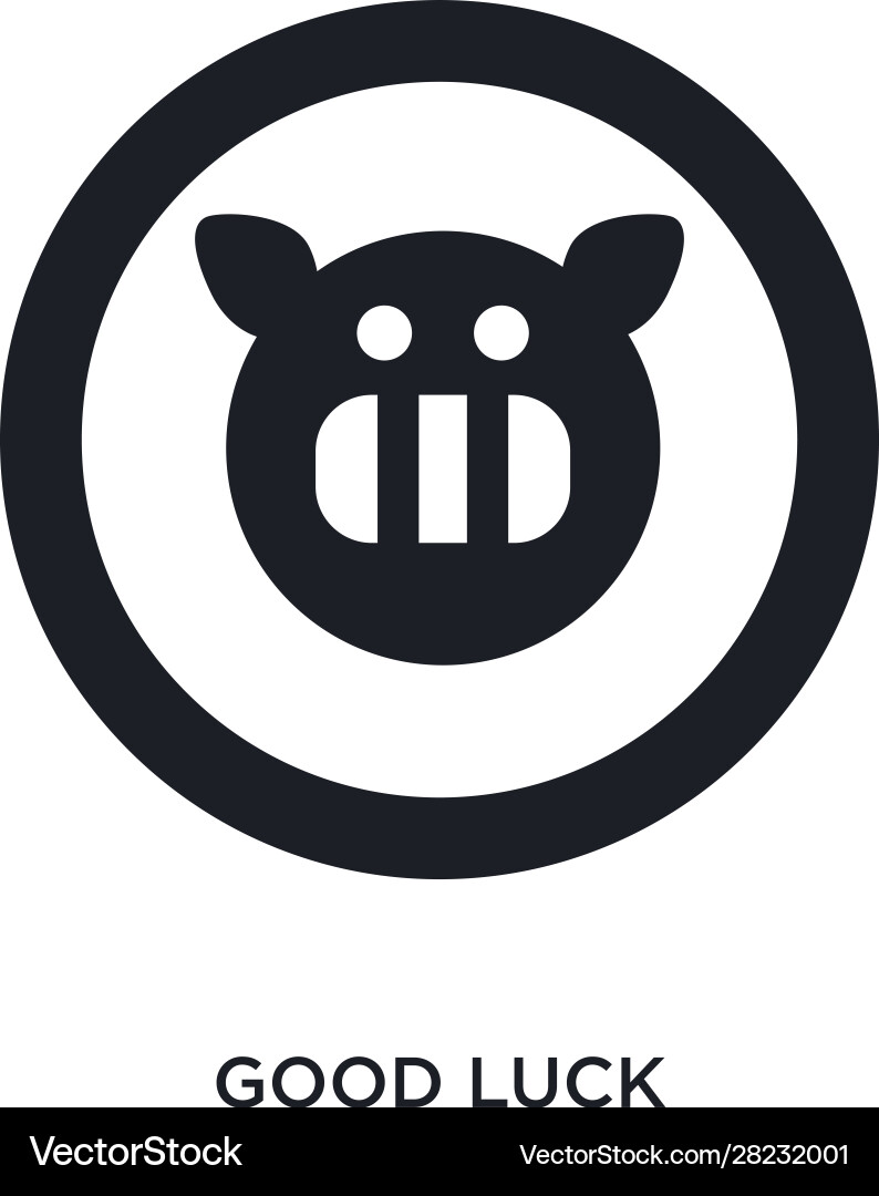 Good luck isolated icon simple element from Vector Image