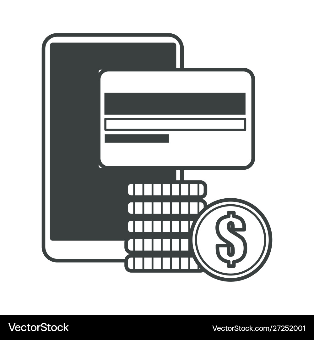 Handy mit Kreditkarte und Dollar in bar Handy mit Kreditkarte und Dollar in bar vektorbild