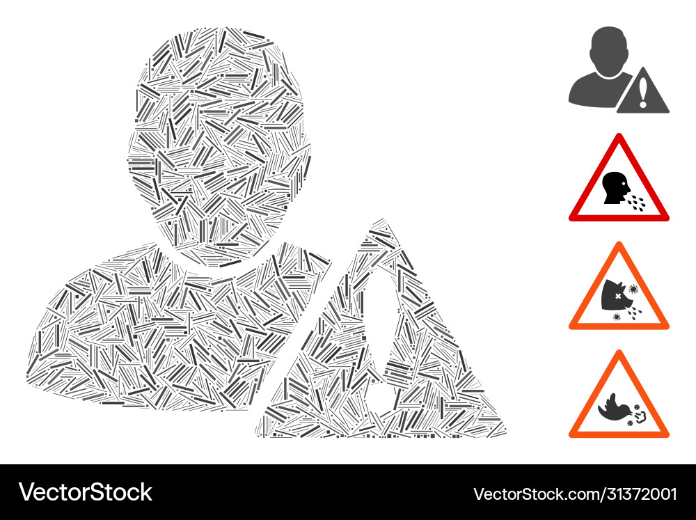 Hatch user error icon mosaic Hatch user error icon mosaic vector image