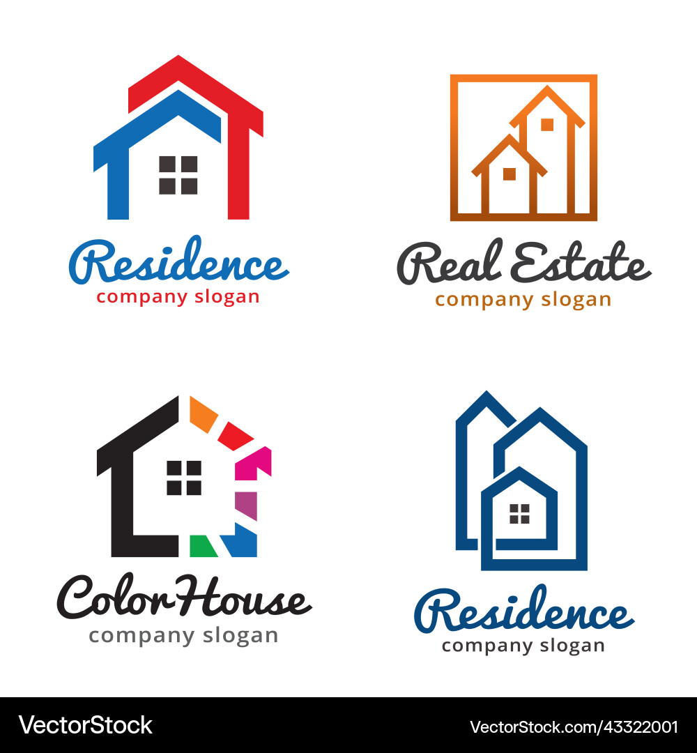 House logo template design emblem Vector Image