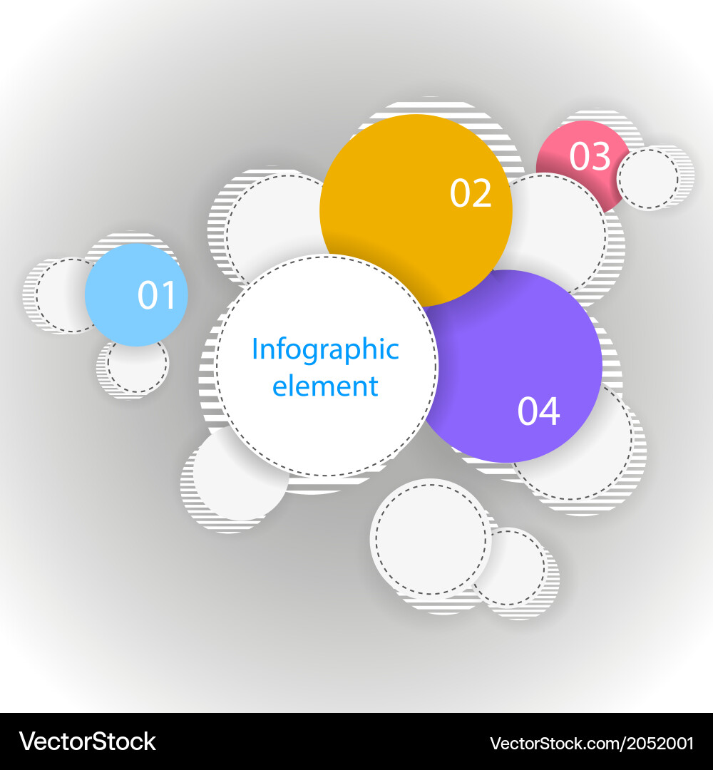 Infographic element many circles Vector Image