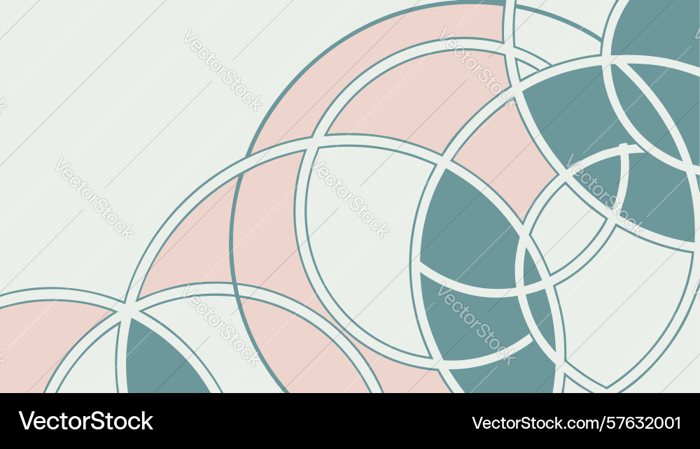 Interlocking abstract geometric curves pattern vector image