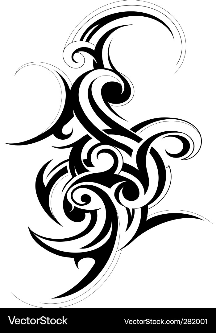 Intricate Scroll Motif vector image