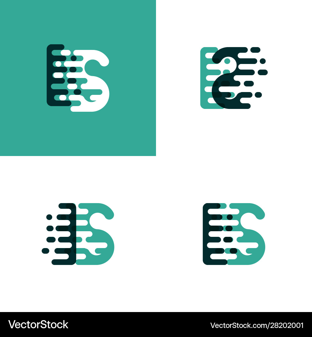 Is letters logo with accent speed in light green Is letters logo with accent speed in light green vector image
