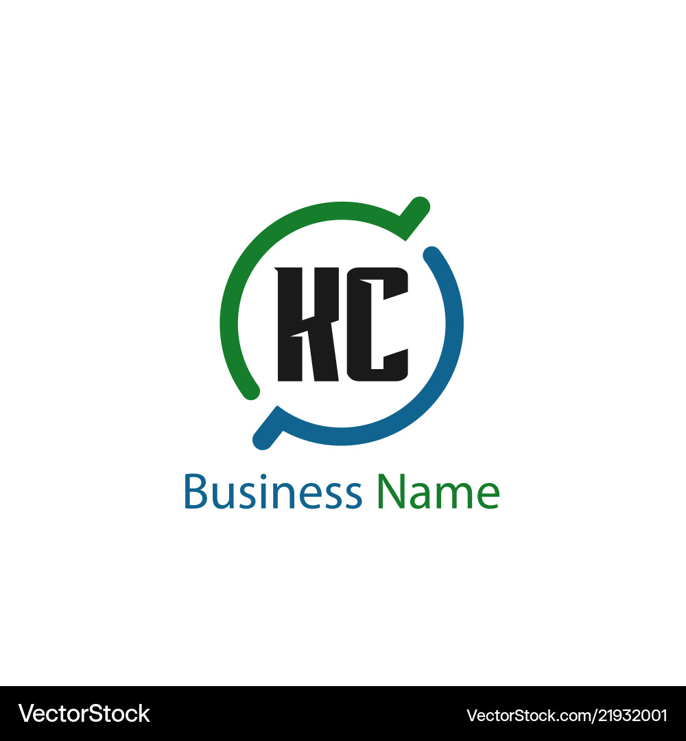 KC Initial Logo Template Vector Image
