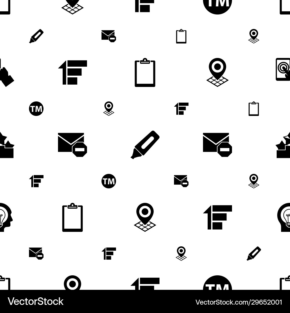 Mark icons pattern seamless included editable Mark icons pattern seamless included editable vector image