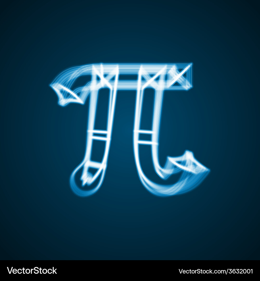 Mathematical constant pi vector image