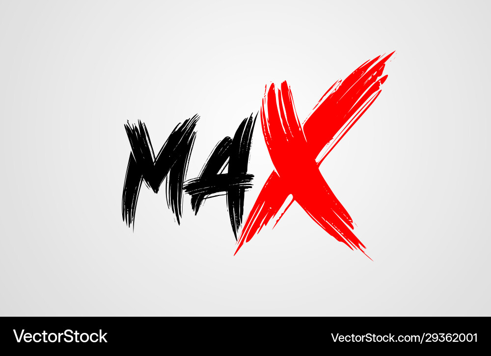 Max Grunge Pinsel Schlagwort Text für Typografie Max Grunge Pinsel Schlagwort Text für Typografie vektorbild