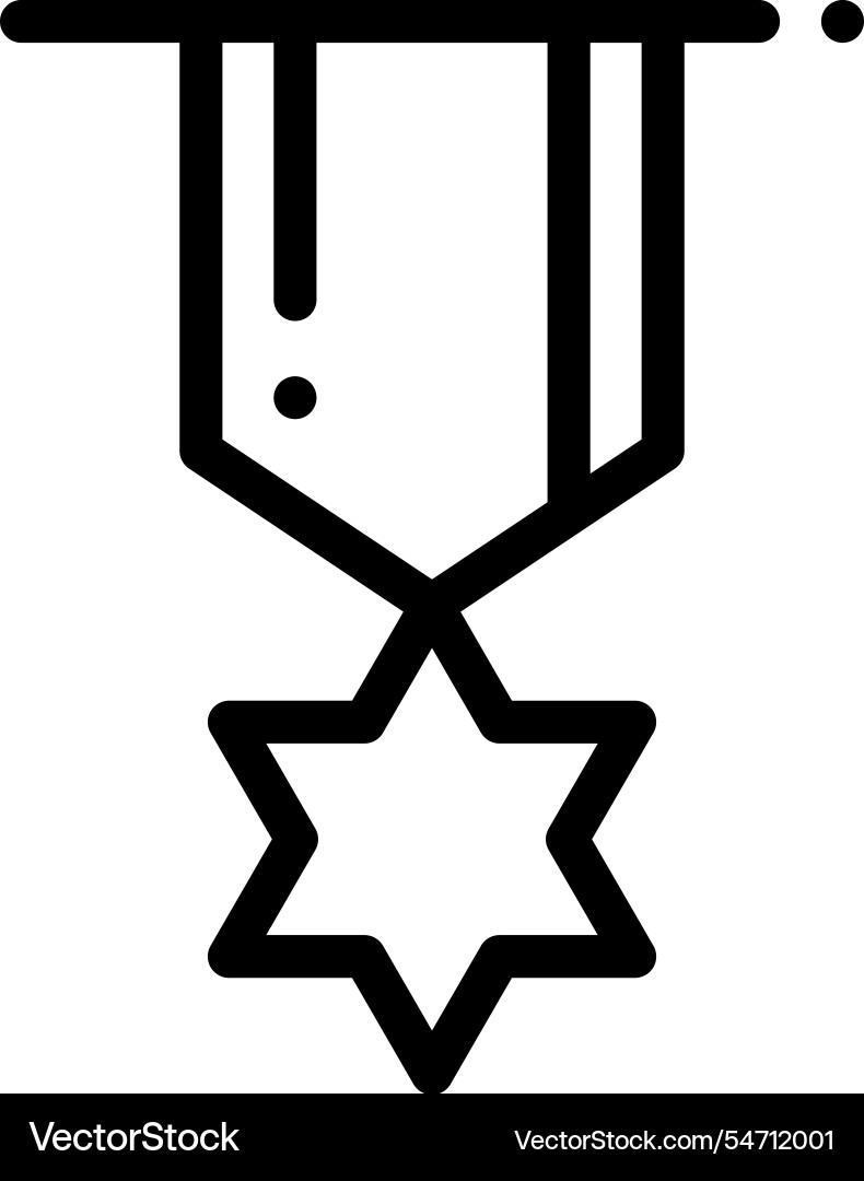 Medallion icon thin linear style design isolated Medallion icon thin linear style design isolated vector image
