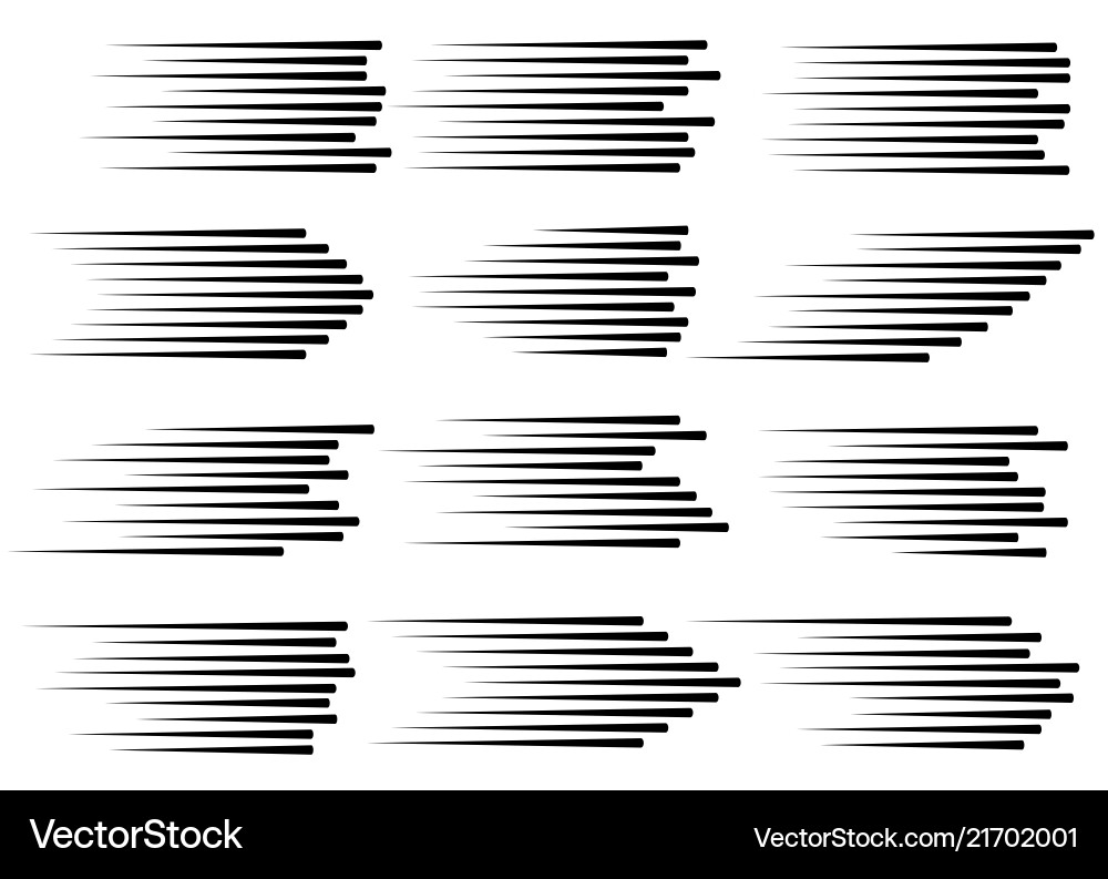 Speed lines isolated set Speed lines isolated set vector image