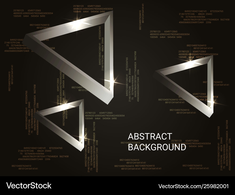 Triangle volume sparkle on background vector image
