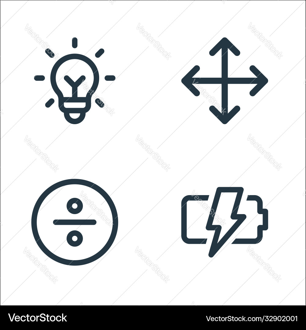 User interface line icons linear set quality User interface line icons linear set quality vector image