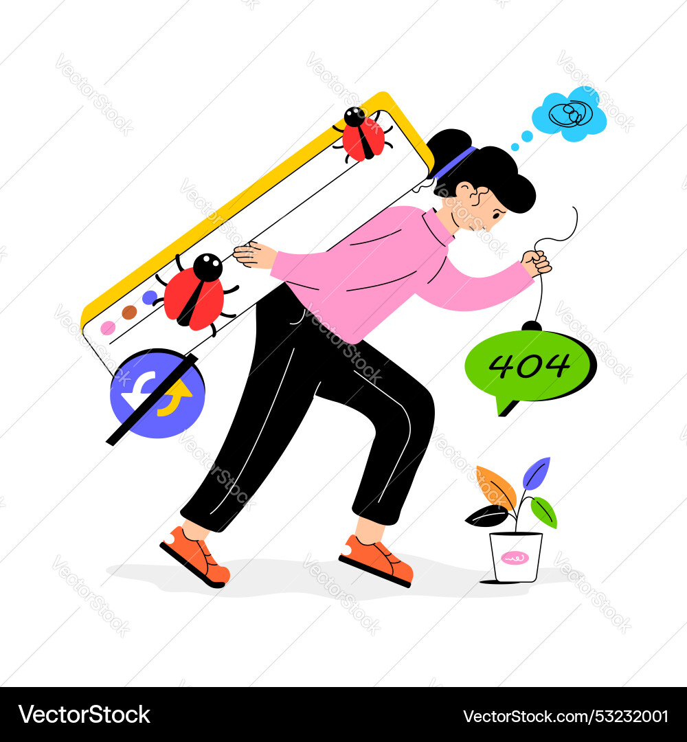 Website error vector image