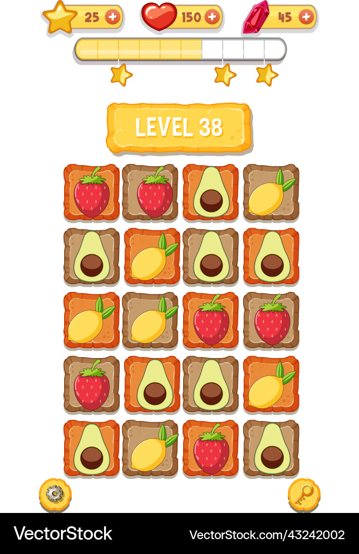 A game background template with elements A game background template with elements vector image