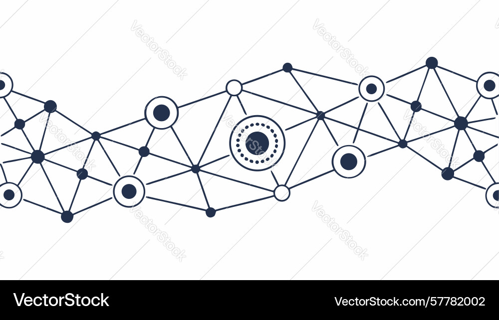 Abstract network structure visualizing vector image