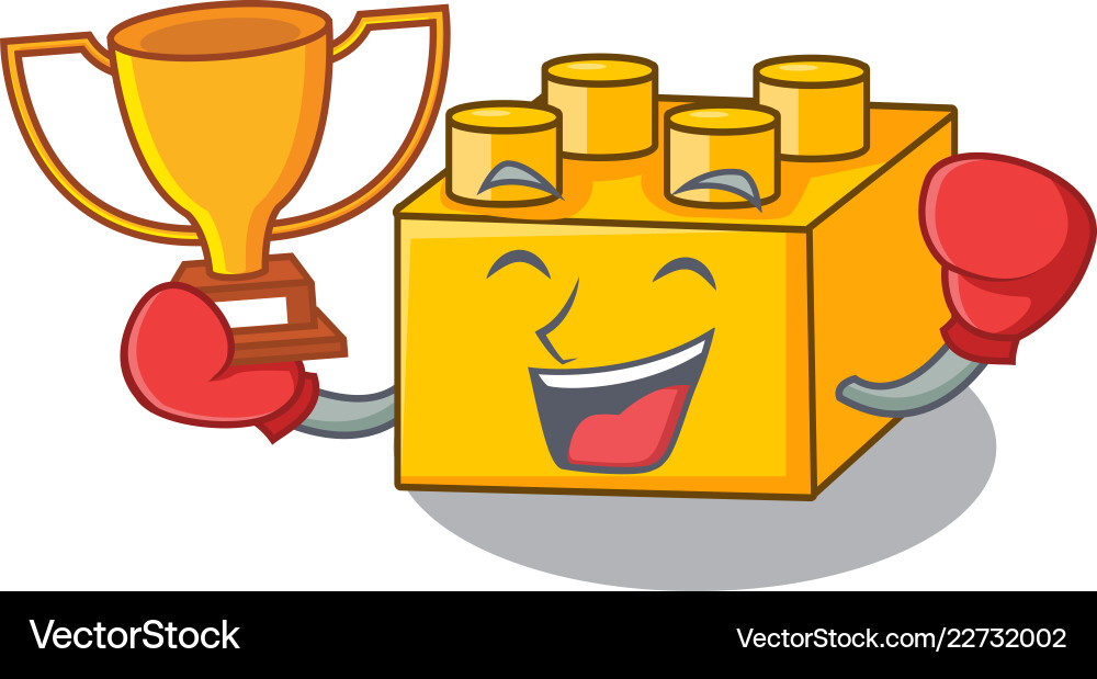 Boxing Toy Building Block Set vector image