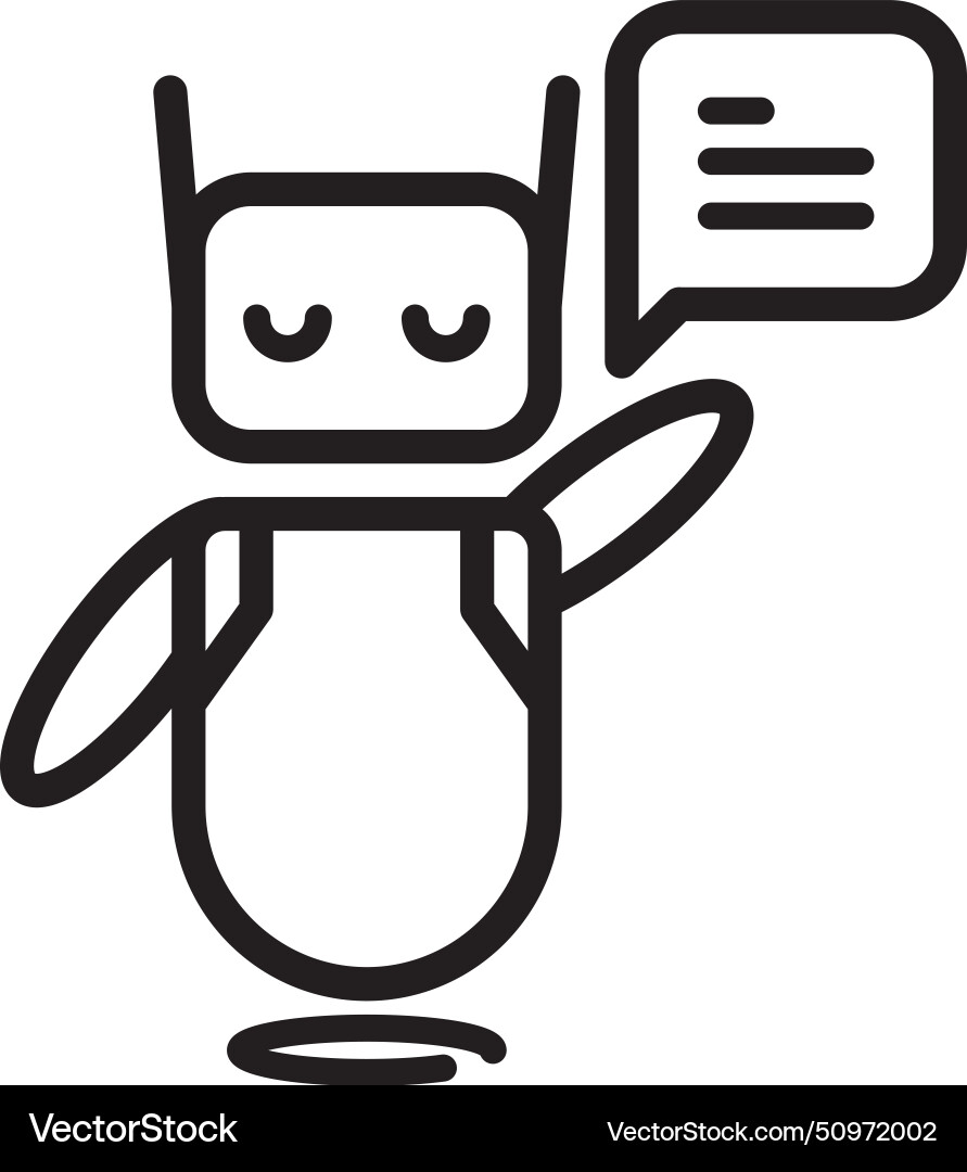 Chatbot automatic message vector image