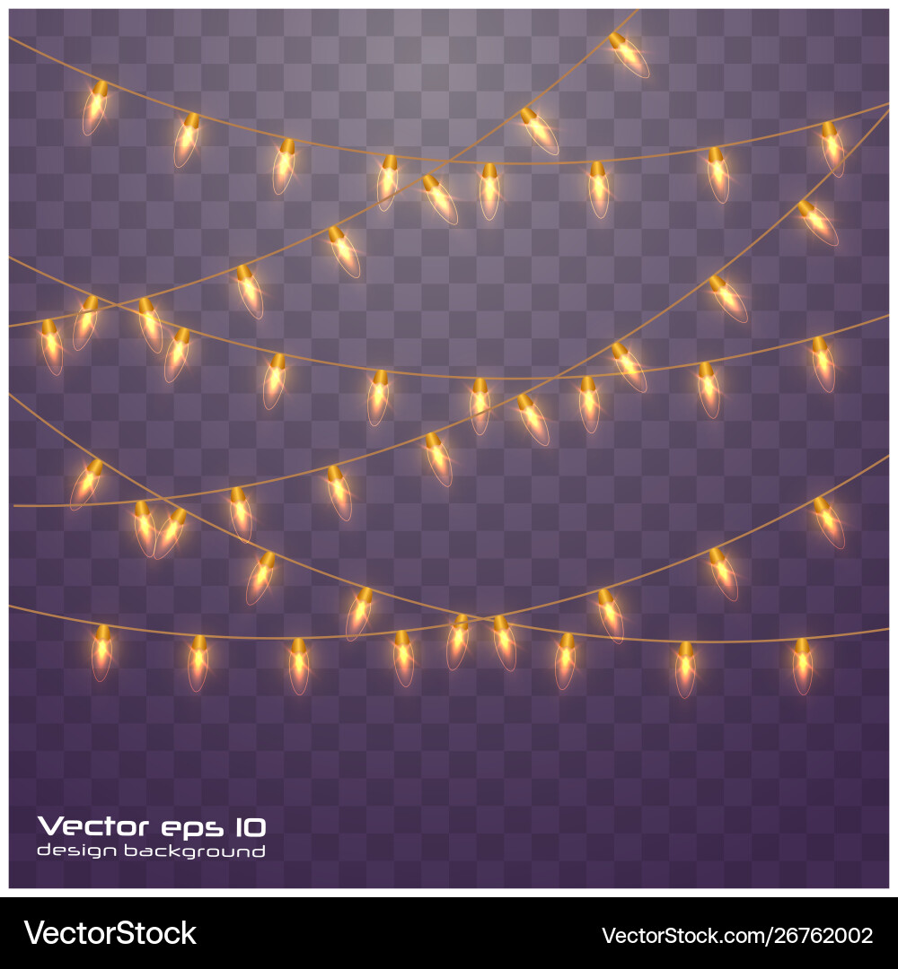 Christmas glowing garland Vector Image