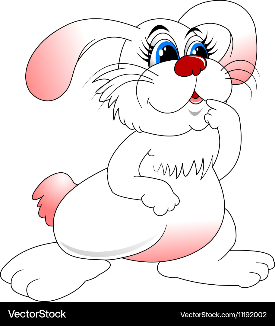 Cute Cartoon Rabbit Vector Image