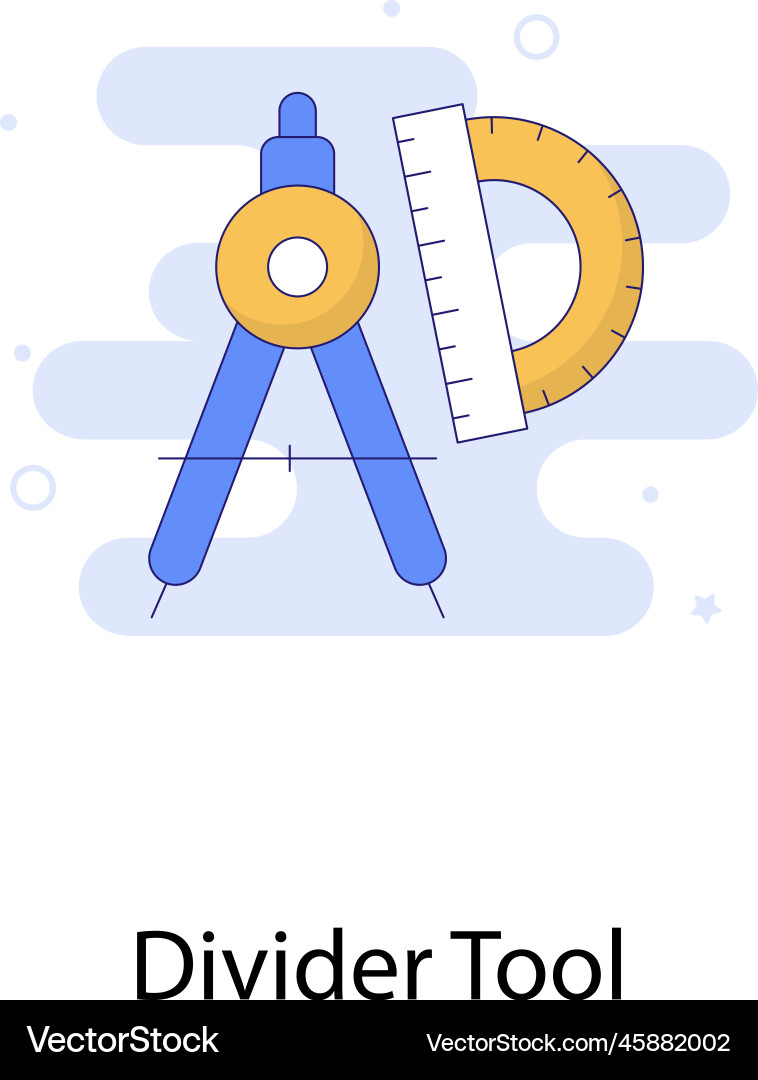 Divider tool fill outline with background Divider tool fill outline with background vector image