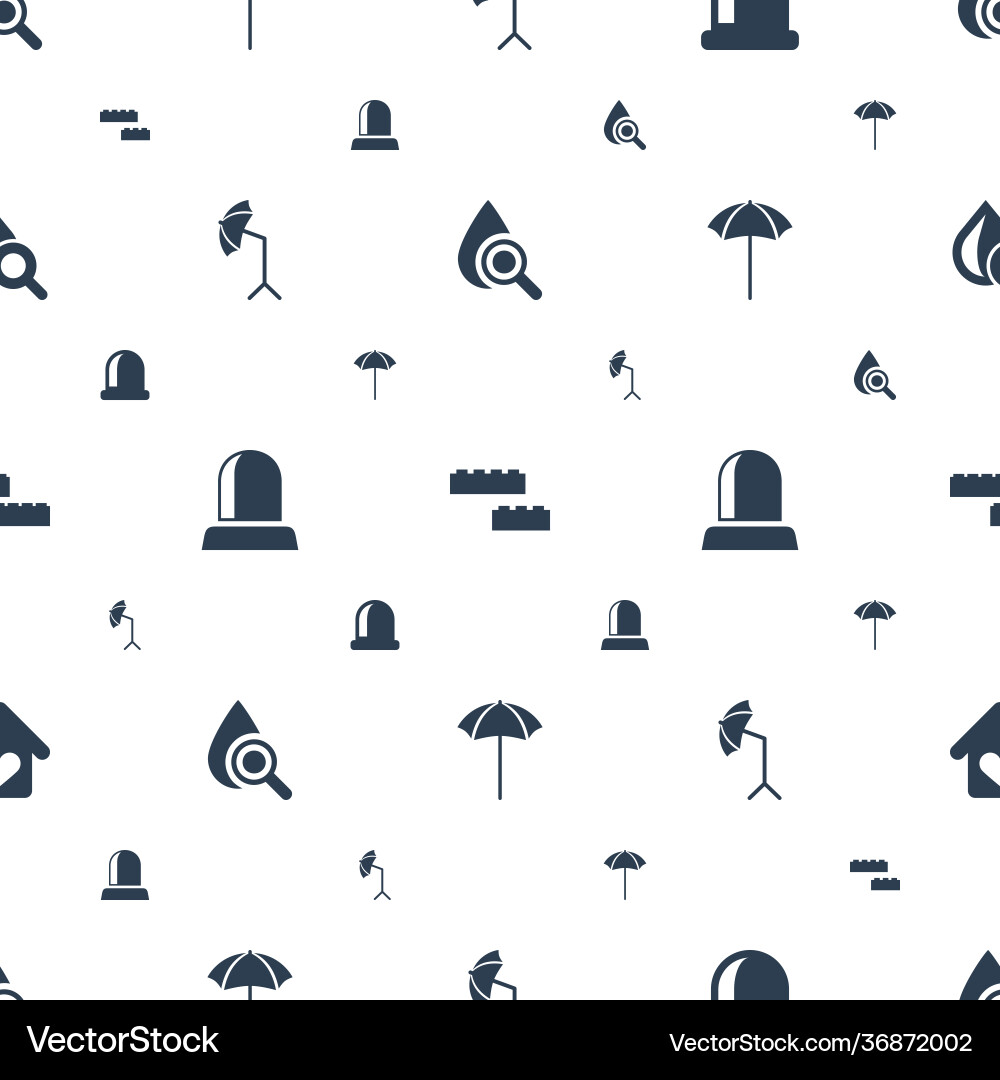 Elements icons pattern seamless white background vector image