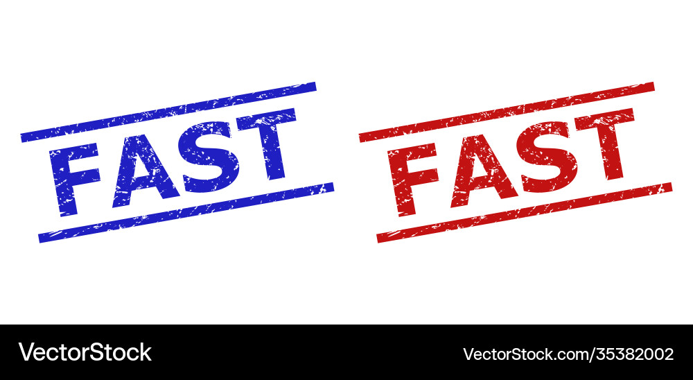 Fast stamps with distress style and parallel lines Vector Image