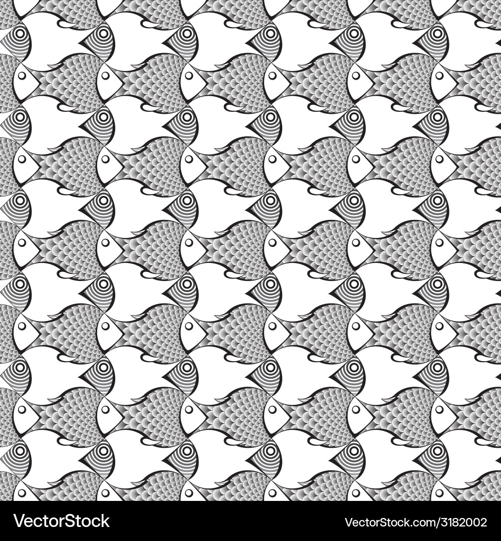 Fish abstract pattern background Vector Image