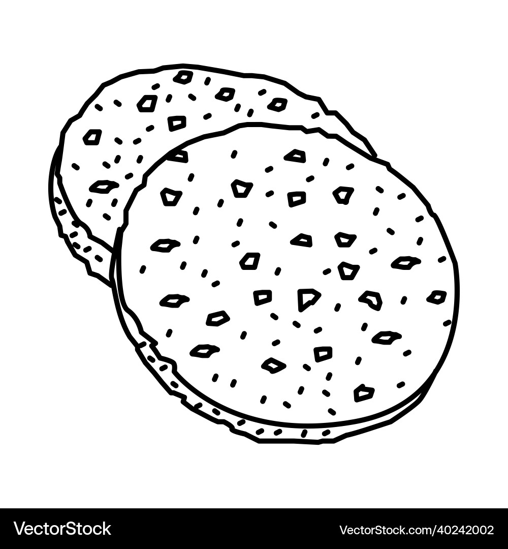 Gesichtszellulous spongs Ikone doodle hand gezeichnet Gesichtszellulous spongs Ikone doodle hand gezeichnet vektorbild