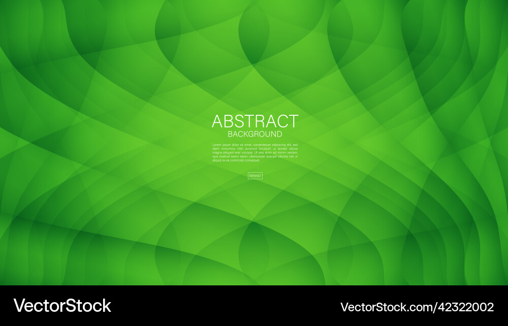 Green wave abstract background pattern vector image