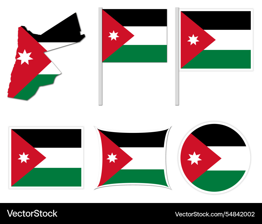 Jordan flags on many objects Jordan flags on many objects Vector Image