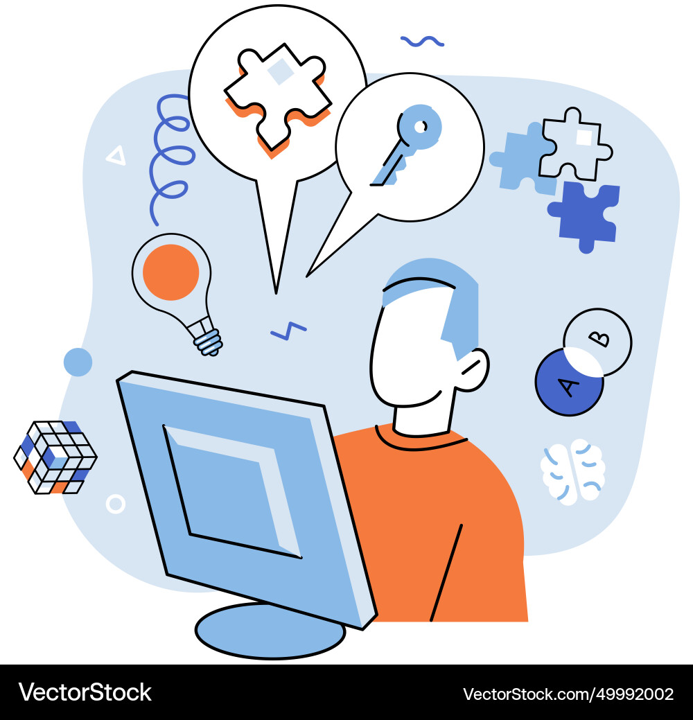 Logical thinking it empowers us to navigate Logical thinking it empowers us to navigate vector image
