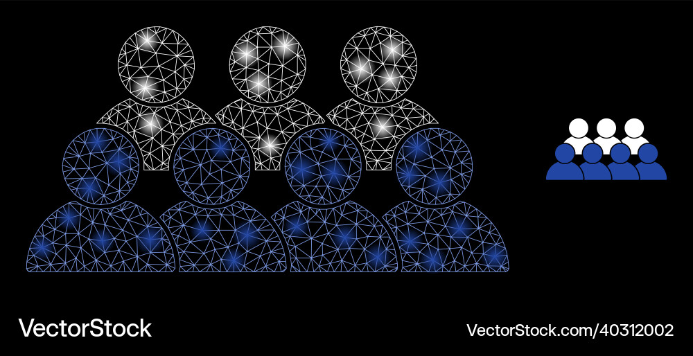 Mesh net staff with illumitated Mesh net staff with illumitated vector image