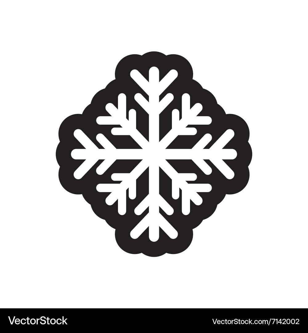 Minimalist Snowflake Icon Vector Image