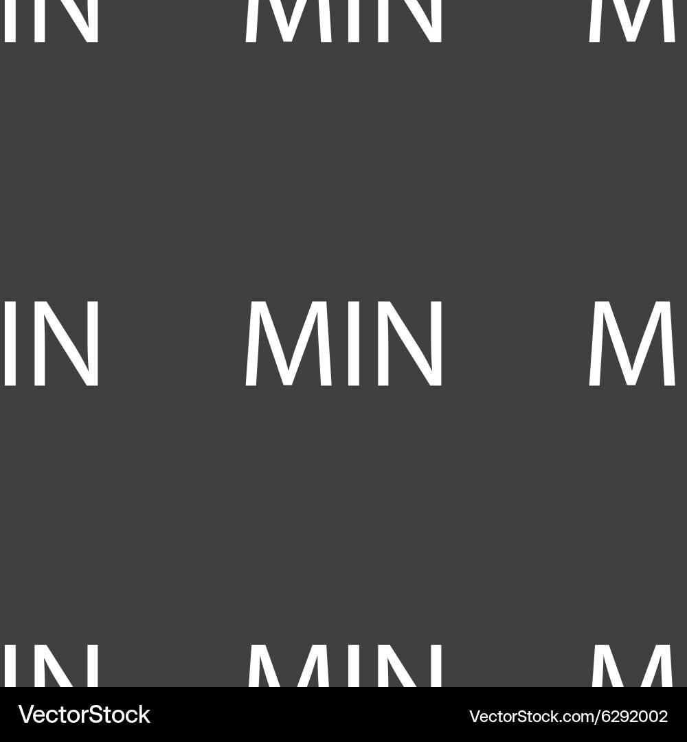 Minimum sign icon seamless pattern on a gray vector image