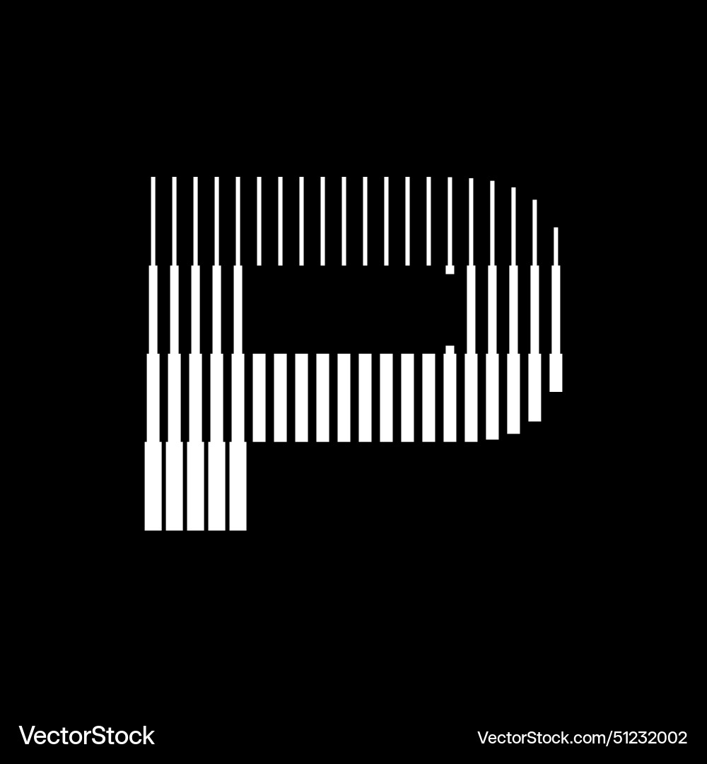 P letter lines logo icon Royalty Free Vector Image