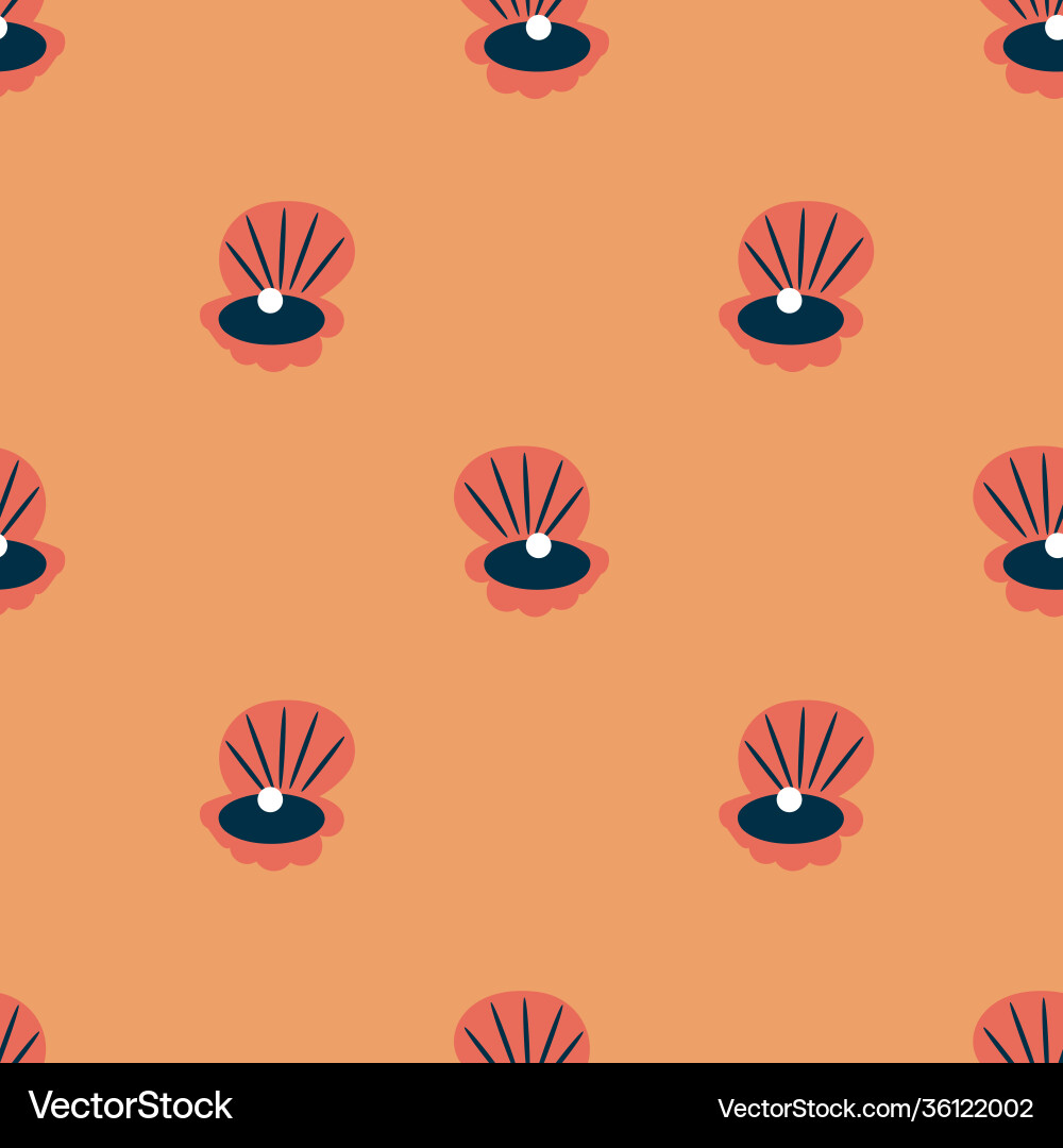 Simple bright seashell seamless pattern Simple bright seashell seamless pattern vector image