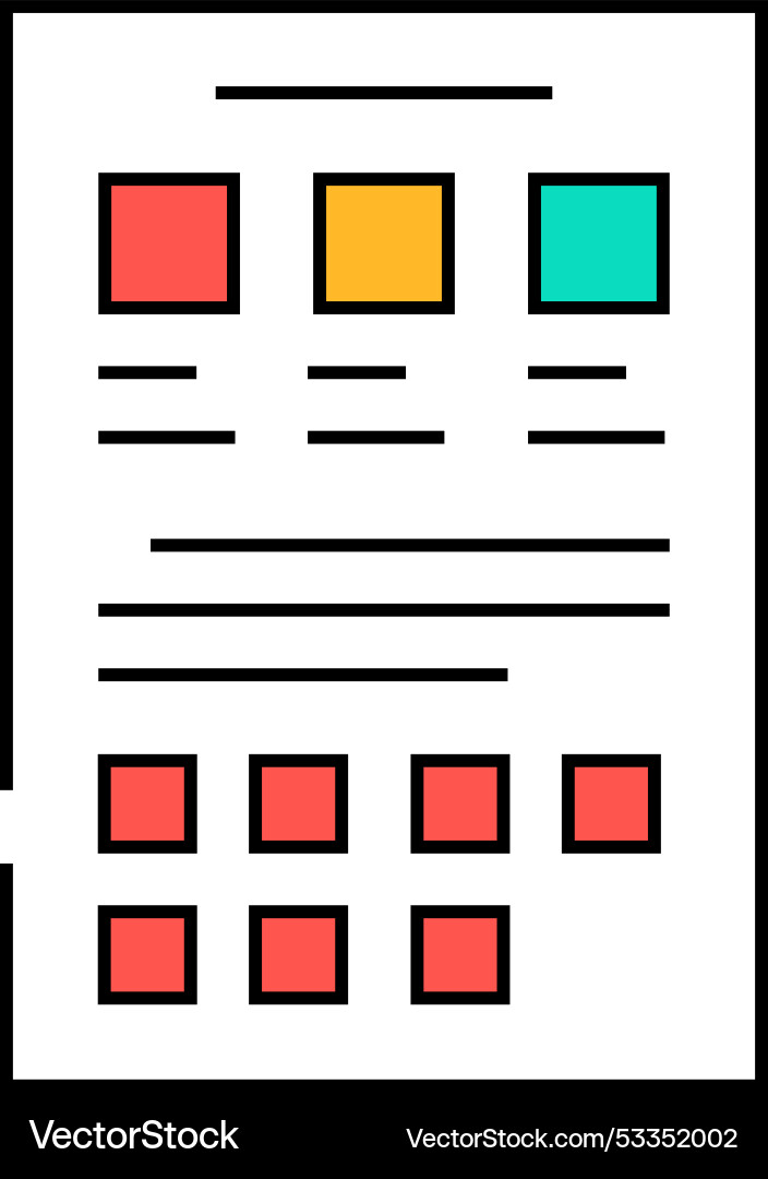 Style guide ux ui design icon color Style guide ux ui design icon color Vector Image