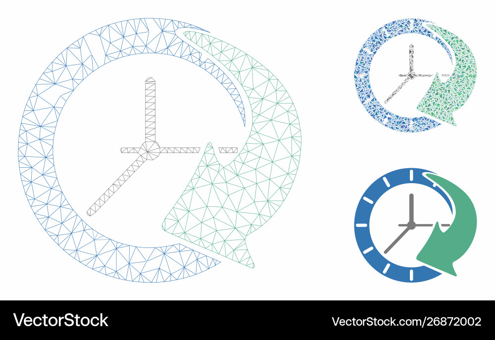 Time schedule mesh network model Time schedule mesh network model vector image