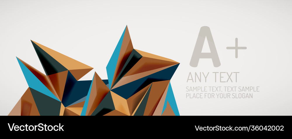 Triangle geometric backgrounds low poly 3d Triangle geometric backgrounds low poly 3d Vector Image