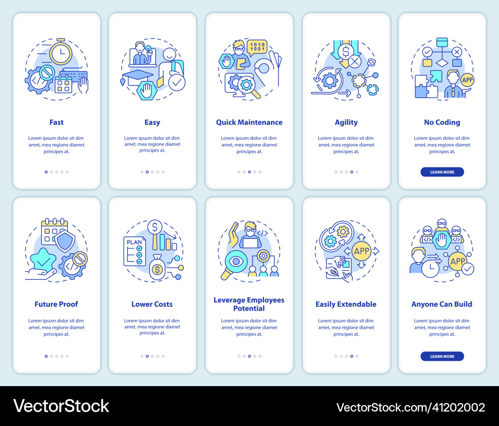 Web 3 0 onboarding mobile app screen set Web 3 0 onboarding mobile app screen set vector image