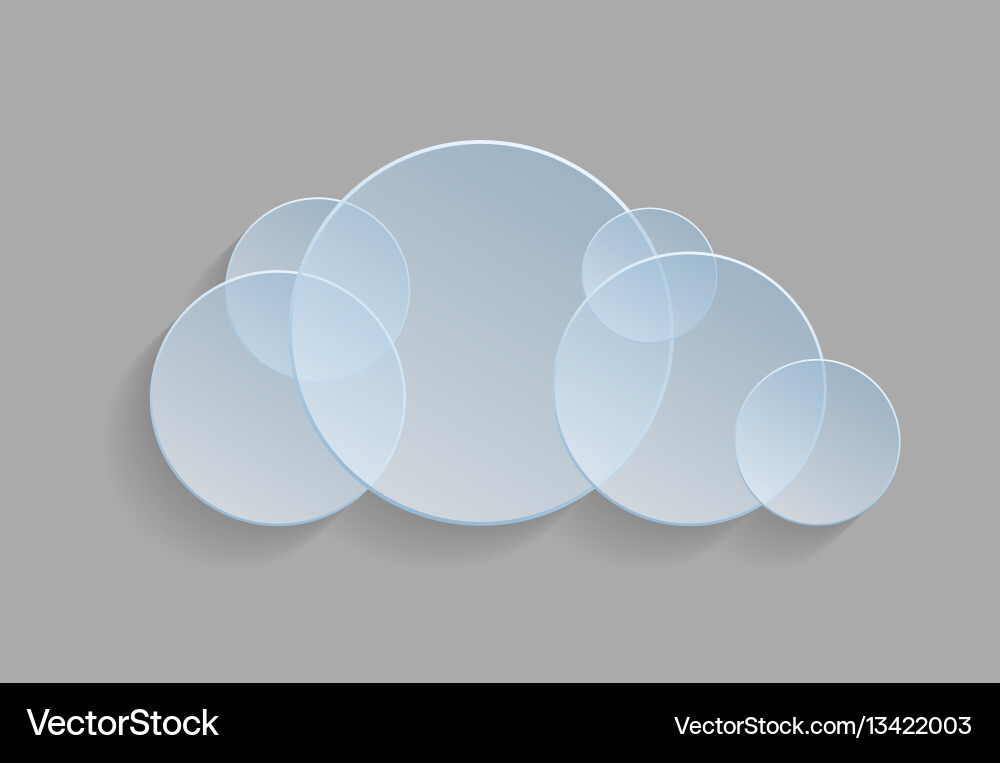 Abstract cloud icon on a gray background Vector Image
