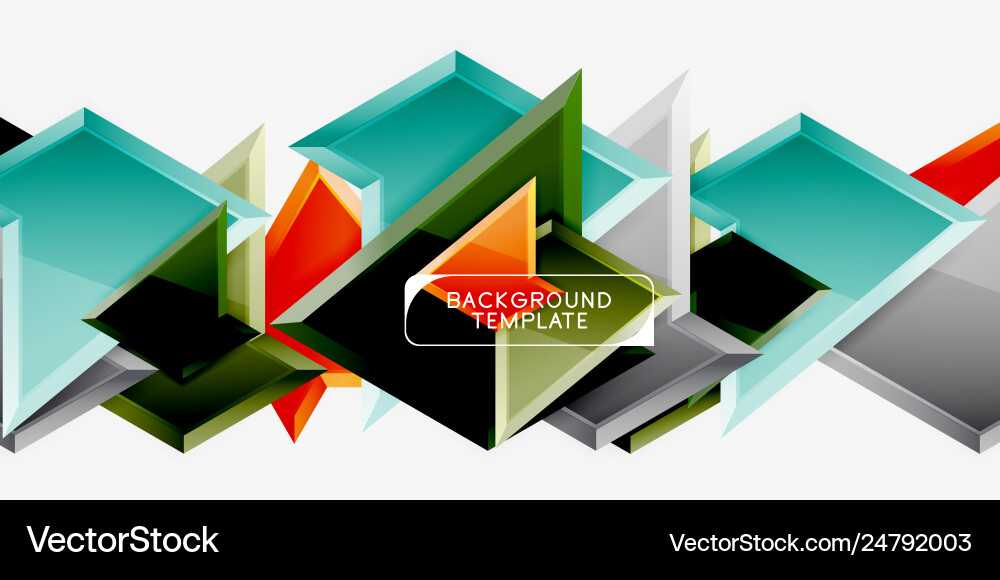 Bright colorful triangular poly 3d composition Bright colorful triangular poly 3d composition vector image